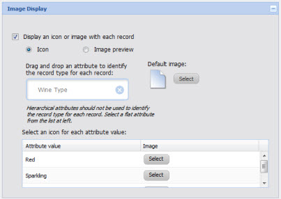 Configuring the images to display next to each Results List record