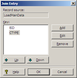 Join keys with multiple properties or dimensions