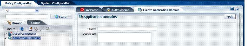 Fresh Application Domains Page