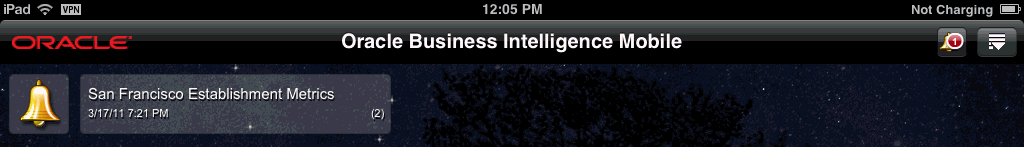 Alerts bar