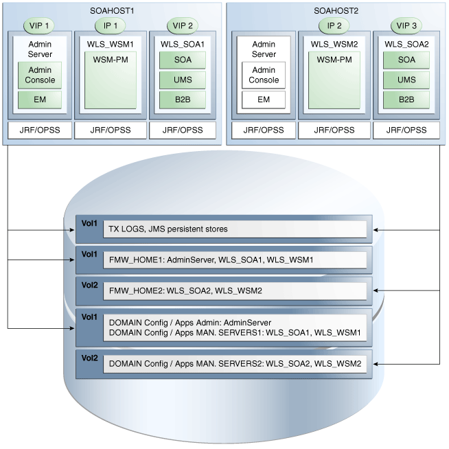 Shared storage, explained in table following image.