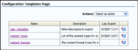 Surrounding text describes Configuration Templates Page.