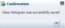 Save Class Histogram Confirmation