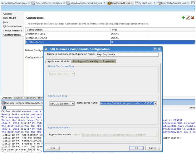 Edit Business Components Configurations