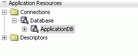 Application Resources - Connections pane