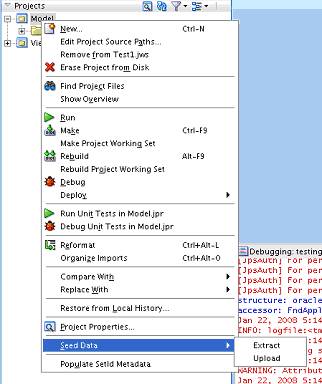 Accessing Seed Data from Business Components project