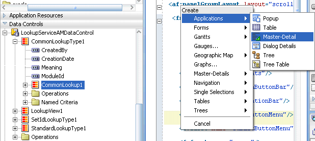 Example of Master-Detail Relationships