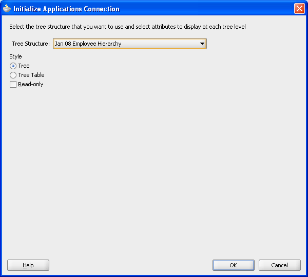 Initialize Applications Connection window (2)