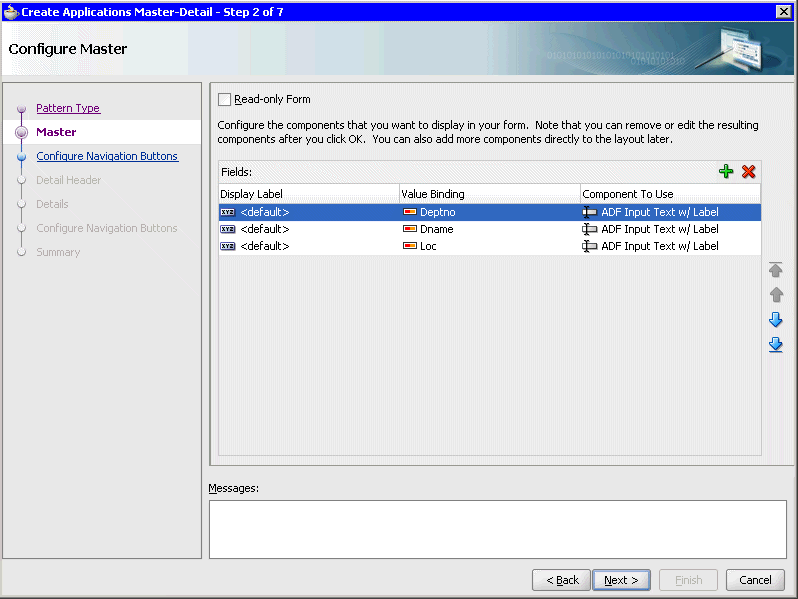 FormLayout/FormLayout Configure Master dialog