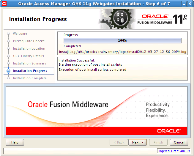 Installation Summary Window