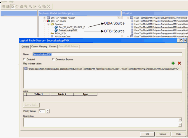 This screen shot displays shared Logical Object LTS and Priority Group setting.