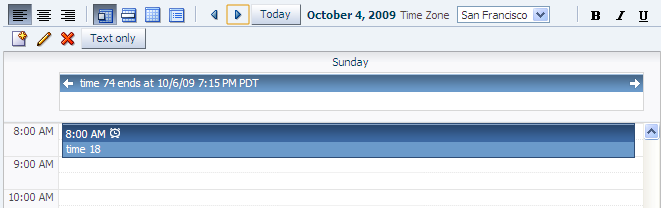 Customized Toolbar for a Calendar