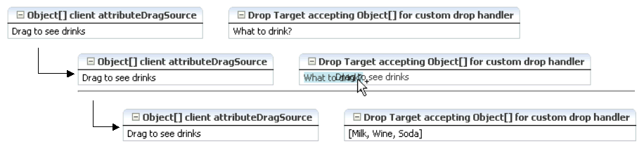 Drag and drop an object