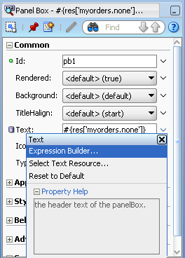 Expression builder is accessible from the PI