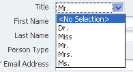 select list with static list