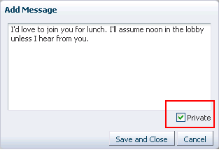 Add Message dialog