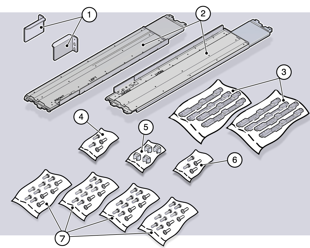 image:Illustration showing the rackmount kit.