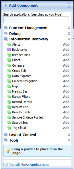 Add Component dialog