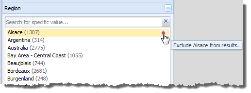 Guided Navigation - negative refinement