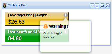 Metrics Bar component