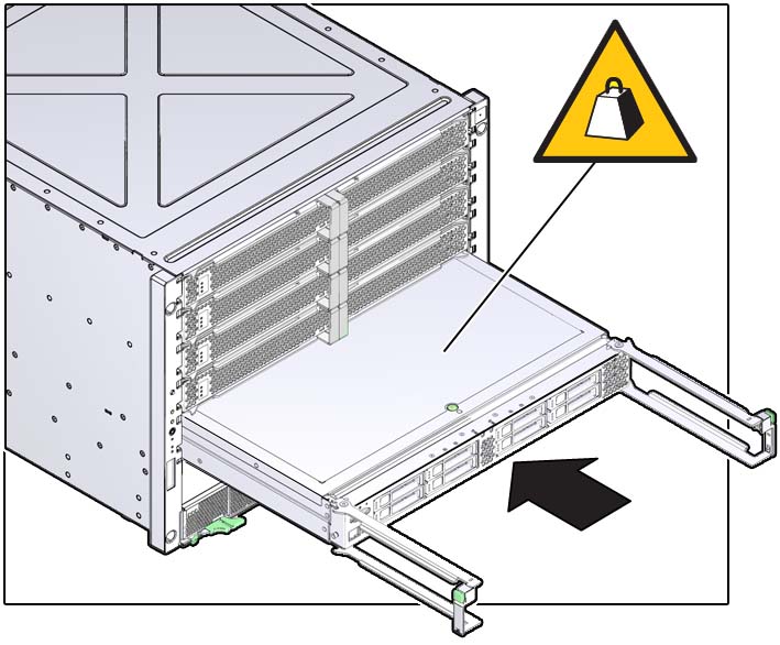 image:Graphic showing the main module inserted into the server.