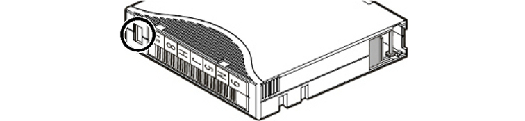 Cartridge showing write protect switch