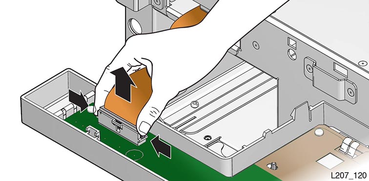 Ribbon cable being pulled off control panel
