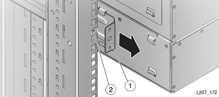 Module sliding out from rails
