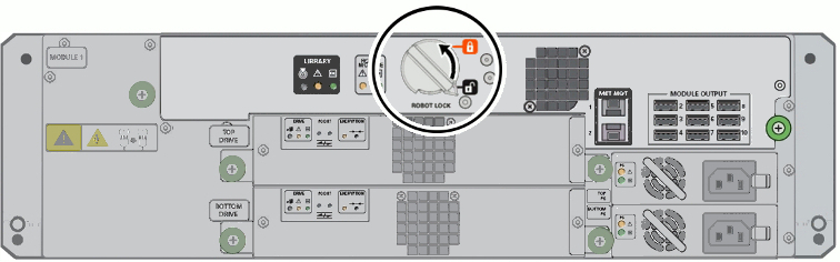 Robot lock in unlock position