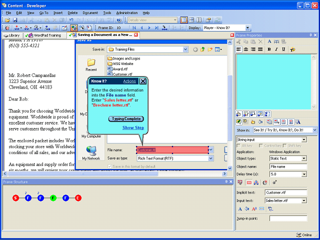 Screen image of this step