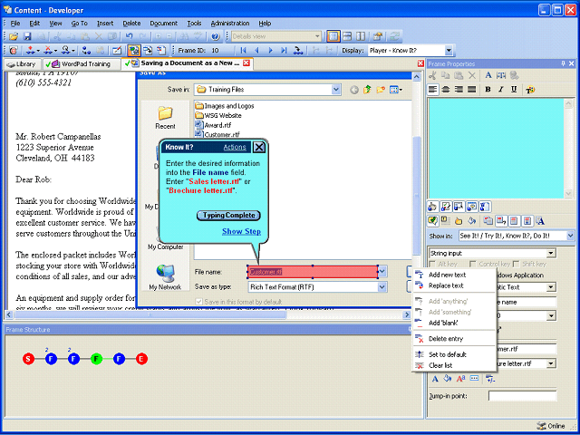 Screen image of this step