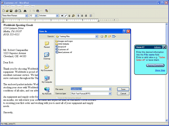 Screen image of this step