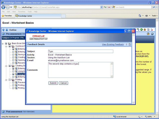 Screen image of this step