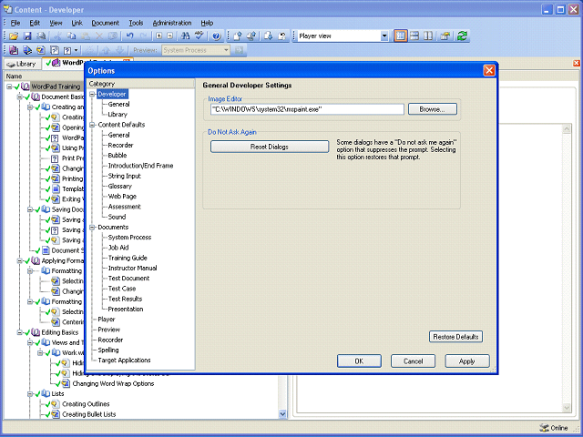 Screen image of this step