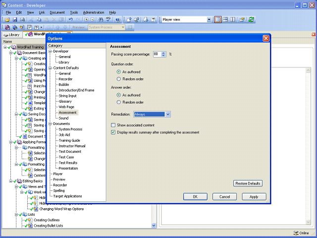 Screen image of this step