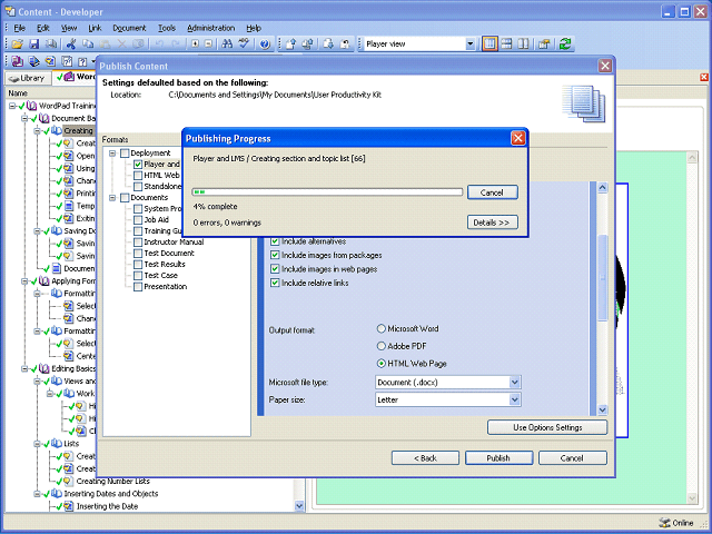 Screen image of this step