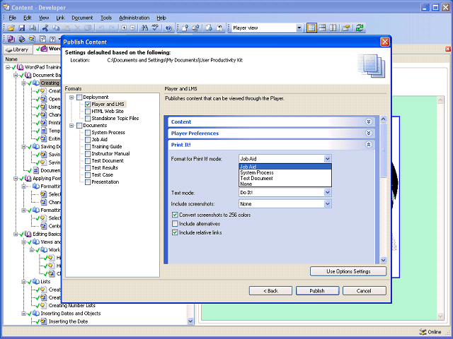 Screen image of this step