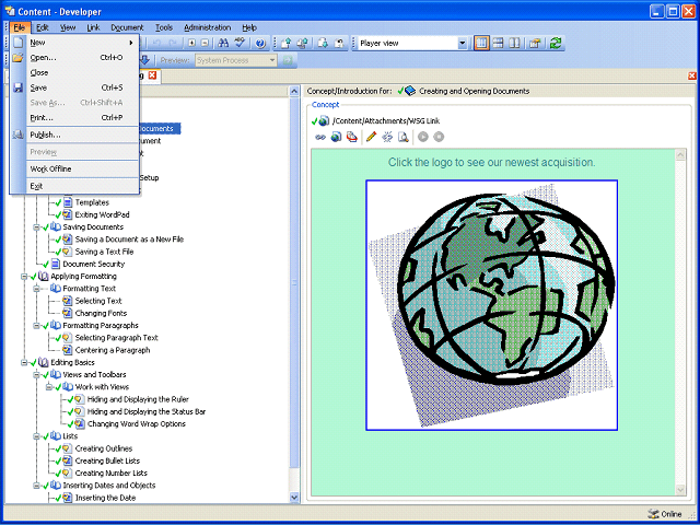 Screen image of this step