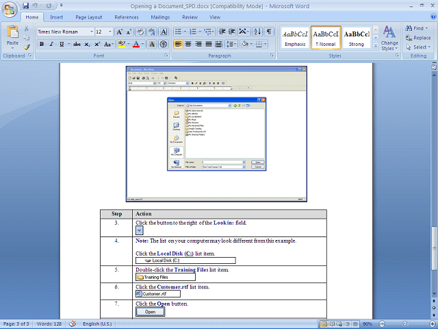 Screen image of this step