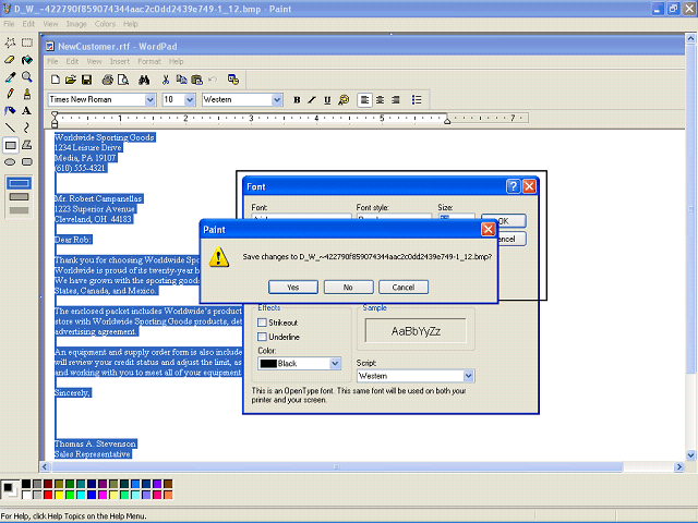 Screen image of this step