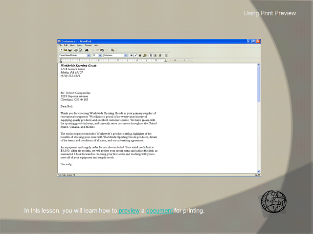 Screen image of this step