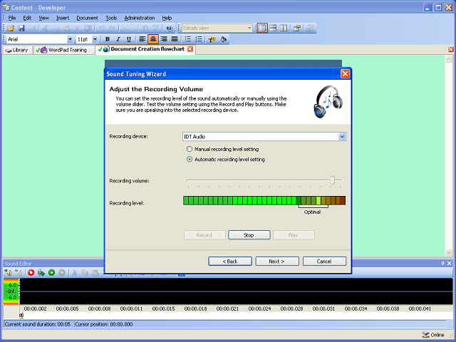 Screen image of this step