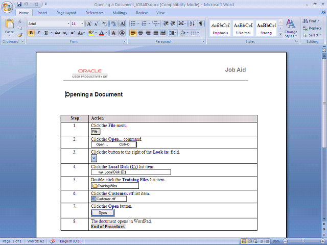 Screen image of this step