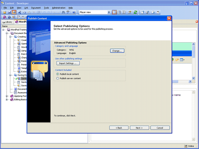 Screen image of this step