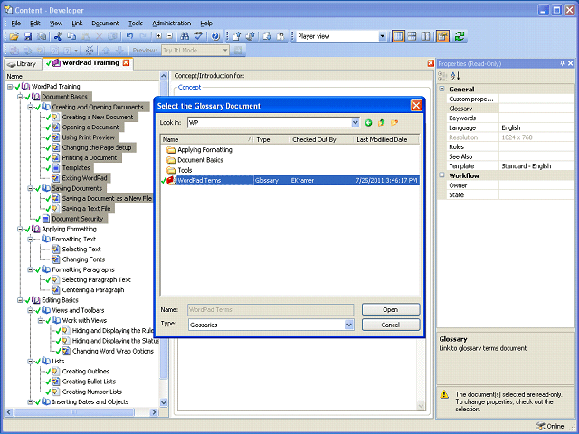 Screen image of this step