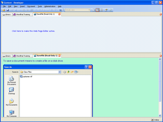 Screen image of this step