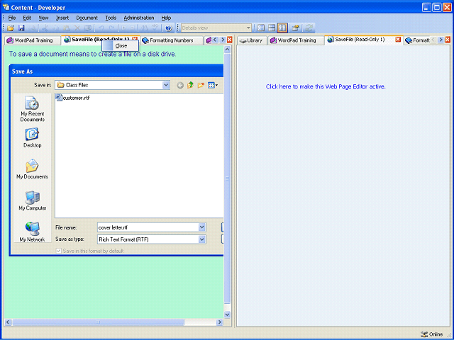 Screen image of this step