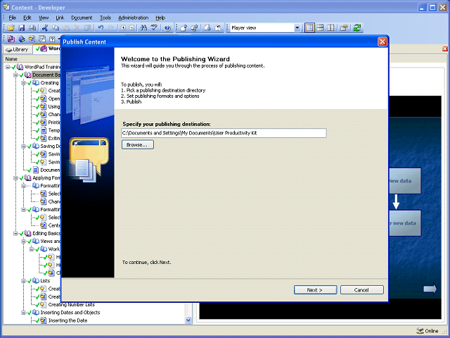 Screen image of this step