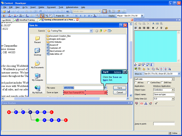 Screen image of this step