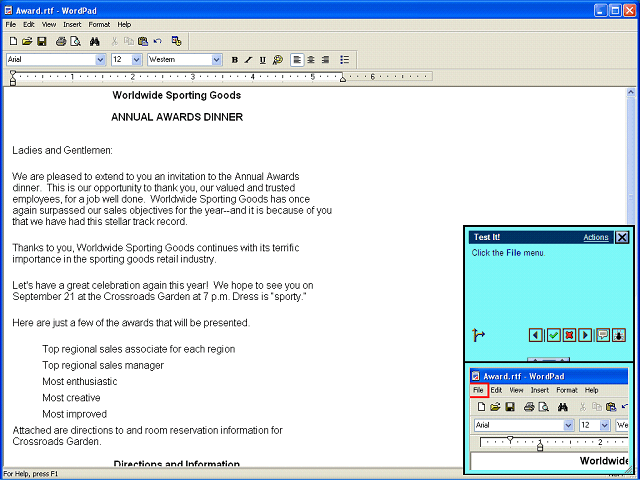 Screen image of this step